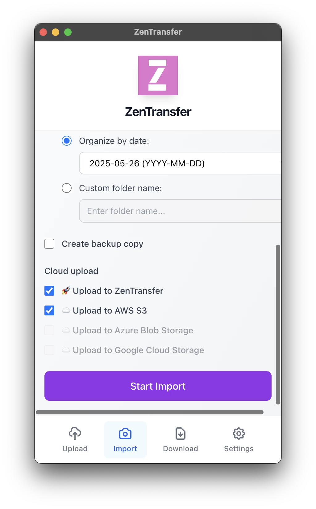 ZenTransfer Desktop App Screenshot 3